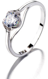 Silvero Single Diamond Simple Solitaire Ring