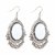 SGM Fashion Mirror Afghan Earrings For Girls and Women -Silver (SGE-023)