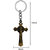 M Men Style Lord Holy Jesus Christ Crucifix Cross Keyring  Green  Zinc Metal Religious Keychain For Men And Women