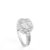 Silvero Sterling Silver Emerald Zircon Rhodium Plated Ring