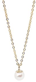Silvero Stud Pearl Gold Plated Necklace