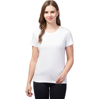 ALPHABET26 Solid Women Round Neck T-Shirt ALPHABET26 Solid Women Round Neck T-Shirt