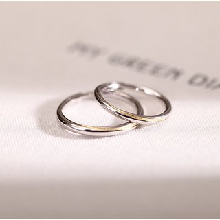                       Silvero Delicate Design without Stone Couple Ring                                              