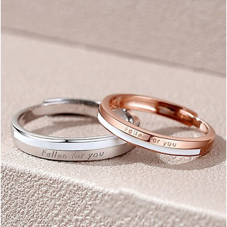                       Silvero Sleek Simplistic Design Couple Ring                                              