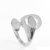 Silvero Sterling Silver Zircon Rhodium Plated Ring