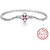 Silvero unique design white Zircon with Colver Buckle and special Roating Button Bracelete