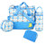 HoneyBun Blue Baby Bag for Mom, 4Pcs Diaper Bag Tote Set