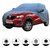 Allextreme RK7006 Car Body Cover Compatible with Renault KWID Indoor Outdoor Body Protection (Blue with Mirror)