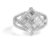 Silvero Sterling Silver Emerald Zircon Rhodium Plated Ring