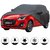 Allextreme SF7004 Car Body Cover Compatible with Maruti Suzuki Swift Indoor Outdoor Body Protection (Grey with Mirror)