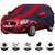 Allextreme MT5004 Car Body Cover Compatible with Maruti Suzuki Ritz  Body Protection (Navy Blue  Red with Mirror)