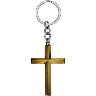 M Men Style Lord Holy Jesus Christ Crucifix Cross Keyring   Zinc Metal Religious Keychain