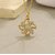 Silvero Moving Pattern With Zircon Gold plated Necklace