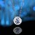 Silvero Imposing Round With One Zircon Rhodium Plated Necklace