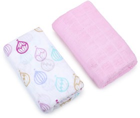 Honeybun Cotton Muslin Swaddle Blanket 2Pcs Gift Set ( HBG139)