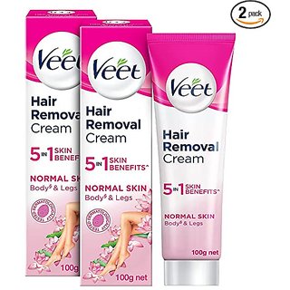 Veet Hair Removal Cream for Normal Skin - 100 g - Pack of 2