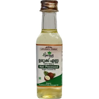 Organic Virgin Coconut Oil  Hot Processed  100 Pure and Natural  Harvest Natural Urukku Velichenna 100ml