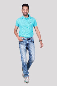 Mens Vintage Blue Slim Fit Jeans