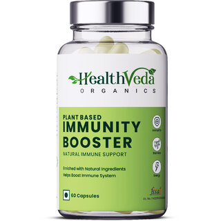 Health Veda Organics Natural Immunity Booster Capsules for Improving Strength, Energy  Stamina  60 Veg Capsules