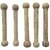 KRIDA - Wooden Plain Teether Toy (Set of 5)