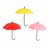Kudos Umbrella Style Fancy Wall Hanger 3 Piece Hook Set Plastic Key Holder (Pack of 3 Pieces, Multicolor)