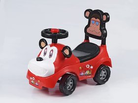 VEE-Grow Toys Monkey Ride On Drive/Swing Car/Baby Monkey Magic Car 1+ Years Weight Capacity 15 Kg Car Scooter (Red)