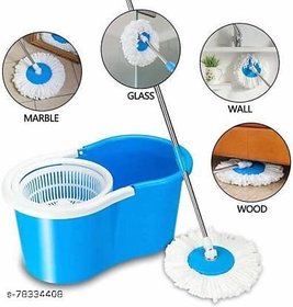 VEE-Grow  Elegant Spin Mop Bucket with Plastic Wringer  5 liters  Blue