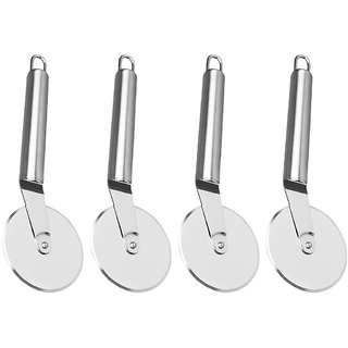                       Oc9 Stainless Steel Pizza Cutter / Wheel Pizza Cutter (Pack of 4) Kitchen Tool                                              