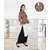 Fabclub Women Pleated Geometric Printed Jacket Kurta With Palazzo (Multi Color)