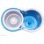 VEE-Grow  Elegant Spin Mop Bucket with Plastic Wringer  5 liters  Blue