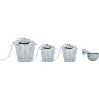                       Okayti Tea Infuser Set  Stainless Steel Tea Strainers (Pack of 3) (175 Gms)                                              