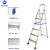 Home Day Regular 6 Step Foldable, Silver Aluminium Ladder with Platform