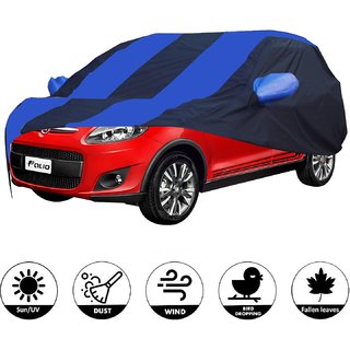 Allextreme FPU5002 Car Body Cover with Fiat Palio Custom Fit Body Protection (Navy Blue  Blue with Mirror)