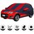Allextreme FPU5004 Car Body Cover with Fiat Palio Custom Fit Body Protection (Navy Blue  Red with Mirror)