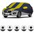 Allextreme D7016 Car Body Cover with 1 Pc Custom Fit Body Protection (Navy Blue  Yellow)