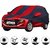 Allextreme HS5004 Car Body Cover with Hyundai Santro Custom Fit Body Protection (Navy Blue  Red with Mirror)