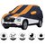 Allextreme HCP5003 Car Body Cover with Hyundai Creta Custom Fit Body Protection (Navy Blue  Orange with Mirror)