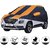 Allextreme HVG5003 Car Body Cover with Hyundai Venue Custom Fit Body Protection (Navy Blue  Orange with Mirror)