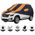 Allextreme KSP5003 Car Body Cover with Kia Seltos Custom Fit Body Protection (Navy Blue  Orange with Mirror)