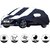 Allextreme HVK5005 Car Body Cover with Hyundai Verna Custom Fit Body Protection (Navy Blue  White with Mirror)