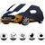 Allextreme MCV5005 Car Body Cover with Mini cooper Custom Fit Body Protection (Navy Blue  White with Mirror)