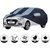 Allextreme HX7005 Car Body Cover with Hyundai New  Old Xcent Custom Fit Body Protection (Blue  Silver with Mirror)