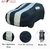 Allextreme M7005 Car Body Cover with Maruti Suzuki 800 Custom Fit Body Protection (Blue  Silver with Mirror)