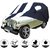 Allextreme MMZ5005 Car Body Cover with Mahindra Marshal Custom Fit Body Protection (Navy Blue  White with Mirror)