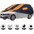 Allextreme VJE5003 Car Body Cover with Volkswagen Jetta Custom Fit Body Protection (Navy Blue  Orange with Mirror)