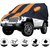 Allextreme TMZ5003 Car Body Cover with Mahindra Thar Custom Fit Body Protection (Navy Blue  Orange with Mirror)