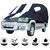 Allextreme TQZ5005 Car Body Cover with Toyota Qualis Custom Fit Body Protection (Navy Blue  White with Mirror)