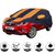 Allextreme TB5003 Car Body Cover with Tata Bolt Custom Fit Body Protection (Navy Blue  Orange with Mirror)