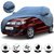 Allextreme W7007 Car Body Cover with Maruti Suzuki Wagon R Custom Fit Body Protection (Reflective Silver with Mirror)