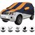 Allextreme LLB5003 Car Body Cover with Land Rover Free Lander-2 Body Protection (Navy Blue  Orange with Mirror)